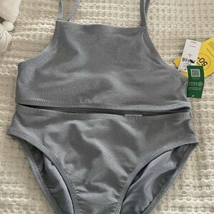 Gray Kids 2 Piece Swimsuit